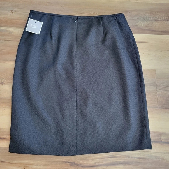 NWT SAG HARBOR SUIT Black Pencil Skirt Lined Modest Textured Size 18 - Picture 5 of 8